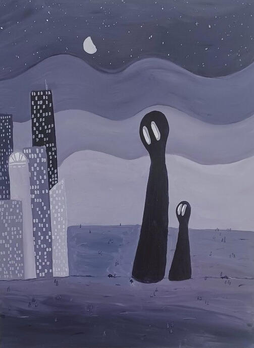 Friends Block the Highway - Large Friends